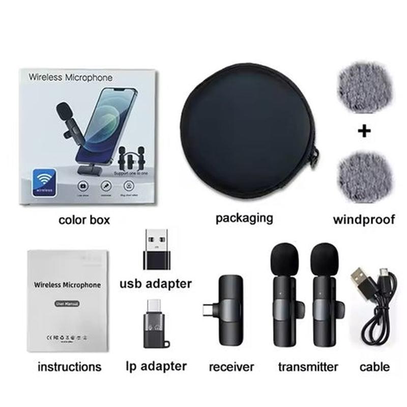 Lavalier Microphone Noise Cancelling Lapel Mic Kit