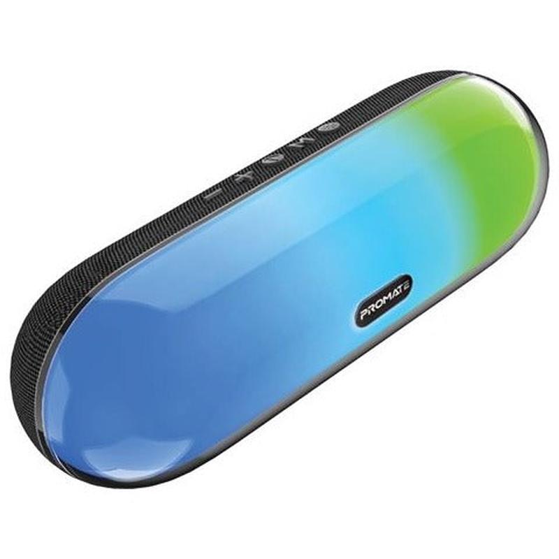 PROMATE 10W Wireless HD Bluetooth Portable Speaker with LED Lighting.