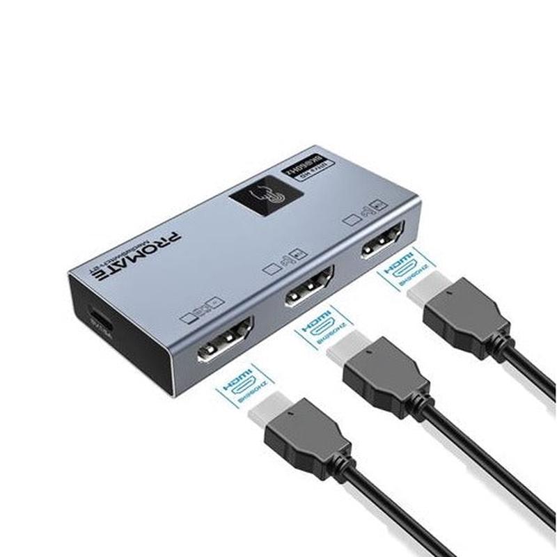 PROMATE HDMI Switch with Smart Touch Control. Includes 1x HDMI