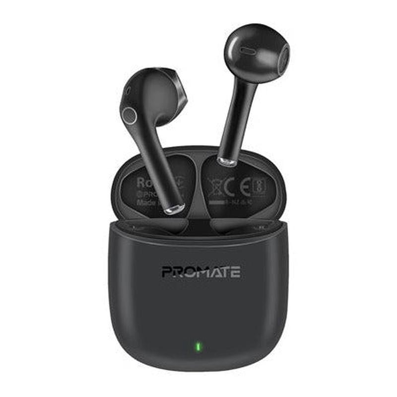 PROMATE In-Ear HD Bluetooth Earbuds with Intellitouch & 260mAh Charging - Black