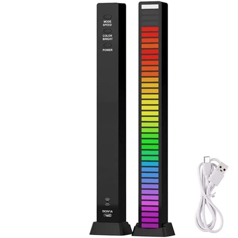 Voice Control Stereo Music Spectrum 32 LED Light