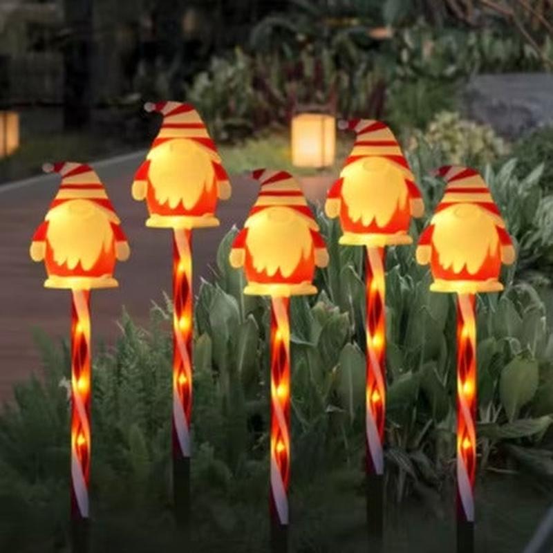 Christmas Outdoor Decoration Solar Ground Plug Father Xmas Garden Decoration Lights