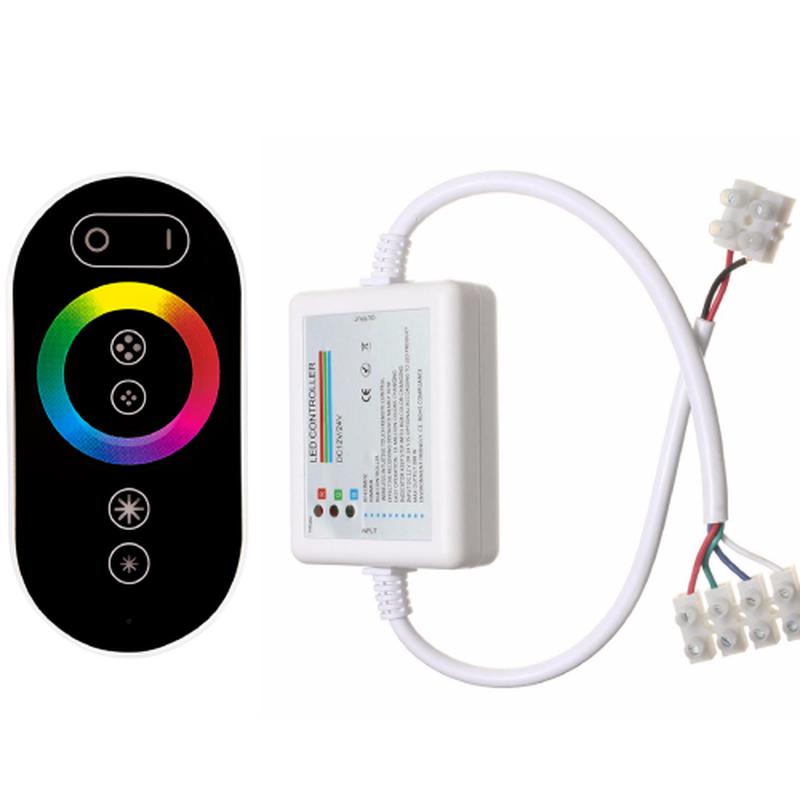 Touch RF Remote RGB LED Controller - Black