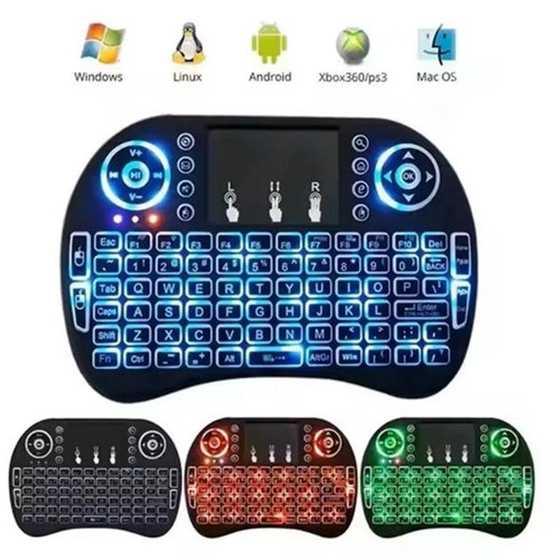 WiFi Fly Air Mouse 2.4g 3 Colors Backlit Touchpad Mini Keyboard for Android Tv Box Projector
