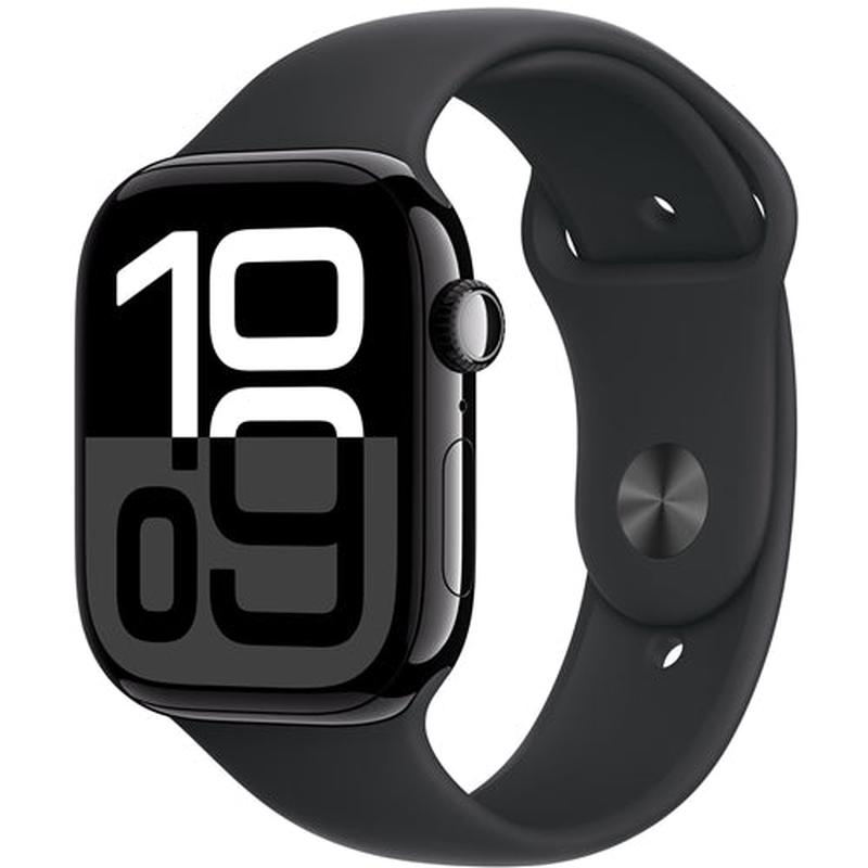 Apple WS 10 GPS 46mm Jet Black Aluminium Case with Black Sport Band - M/L