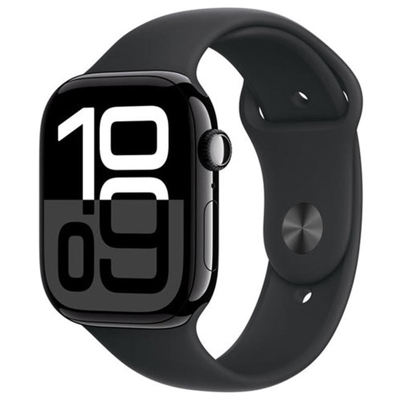 Apple WS 10 GPS 46mm Jet Black Aluminium Case with Black Sport Band - S/M