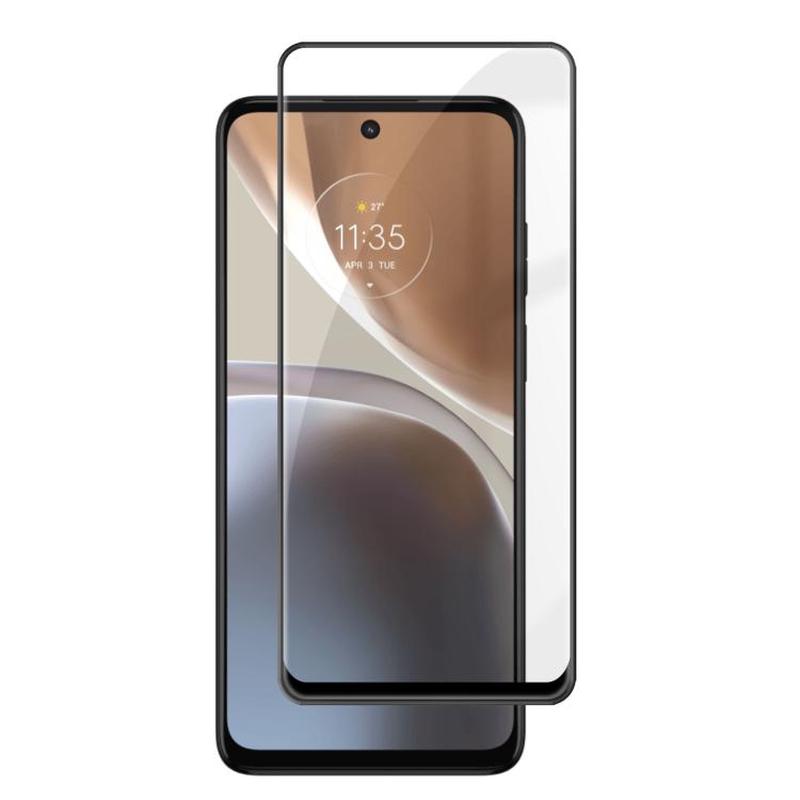 For Motorola Moto G32 Kalebol High-Aluminum Screen-Printed Full-Coverage Anti-Fingerprint Black-Bordered HD Tempered Glass Film