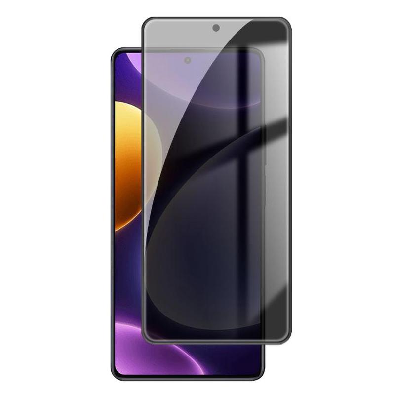 For Redmi Note 12 Turbo Kalebol High-Aluminum Screen-Printed Full-Coverage Black-Border Privacy Tempered Glass Film