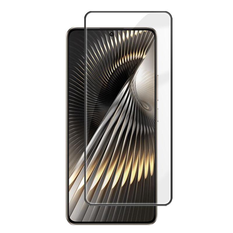 For Redmi Turbo 3 Kalebol High-Aluminum Screen-Printed Full-Coverage Anti-Fingerprint Black-Bordered HD Tempered Glass Film