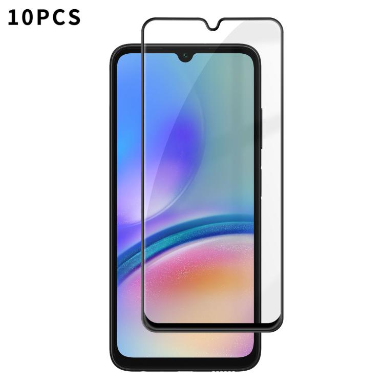 For Samsung Galaxy A05s 10pcs Kalebol High-Aluminum Screen-Printed Full-Coverage Anti-Fingerprint Black-Bordered HD Tempered Glass Film