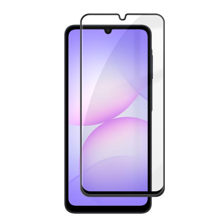 For Samsung Galaxy A07 4G / 5G Kalebol High-Aluminum Screen-Printed Full-Coverage Anti-Fingerprint Black-Bordered HD Tempered Glass Film