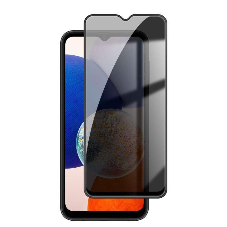 For Samsung Galaxy A14 5G Kalebol High-Aluminum Screen-Printed Full-Coverage Black-Border Privacy Tempered Glass Film