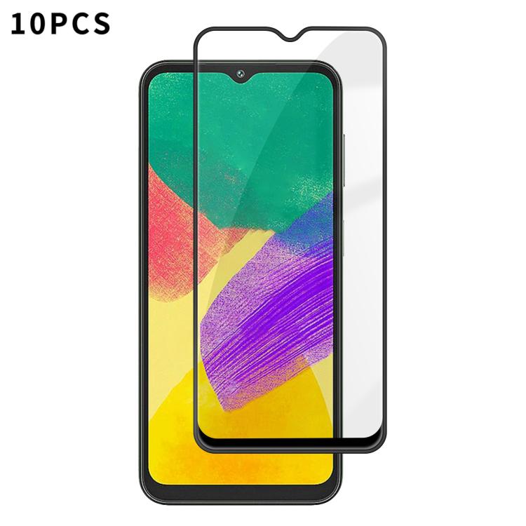 For Samsung Galaxy F14 5G 10pcs Kalebol High-Aluminum Screen-Printed Full-Coverage Anti-Fingerprint Black-Bordered HD Tempered Glass Film