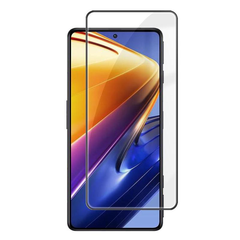 For Xiaomi Poco F4 GT Kalebol High-Aluminum Screen-Printed Full-Coverage Anti-Fingerprint Black-Bordered HD Tempered Glass Film