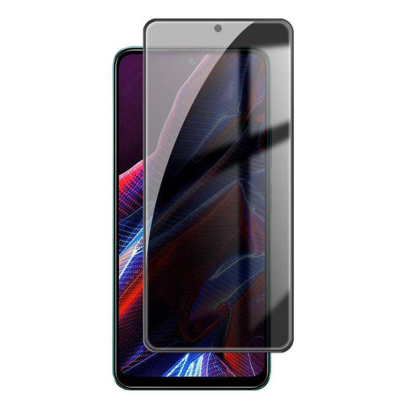 For Xiaomi Poco X5 Kalebol High-Aluminum Screen-Printed Full-Coverage Black-Border Privacy Tempered Glass Film