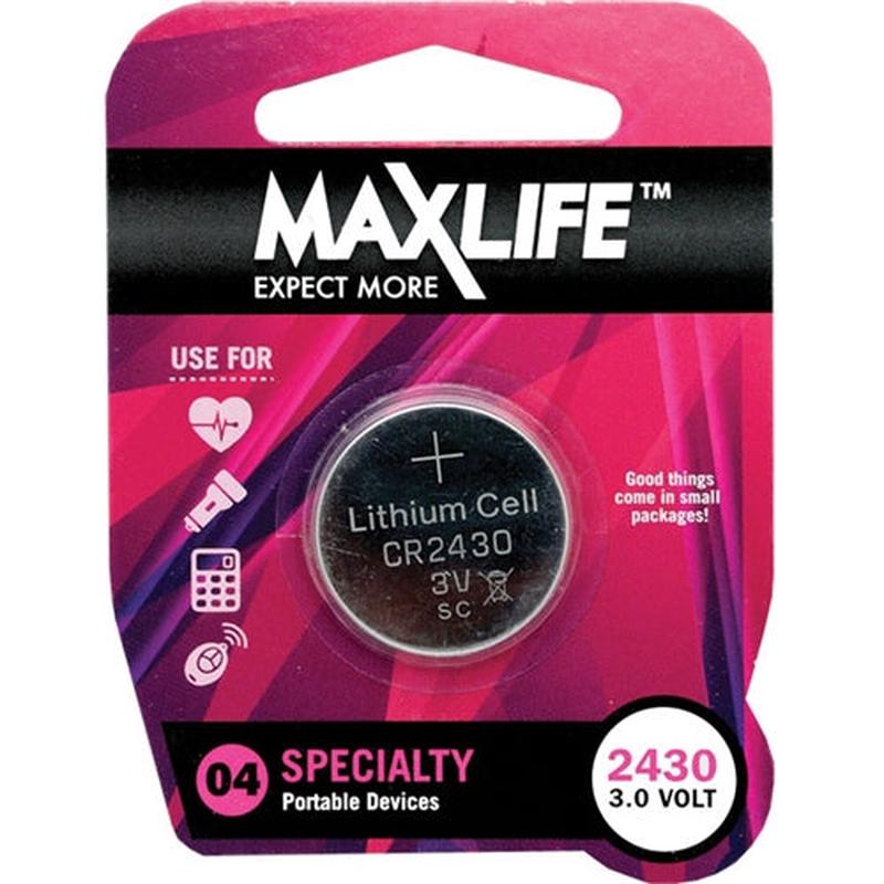 MAXLIFE CR2430 Lithium Button Cell Battery