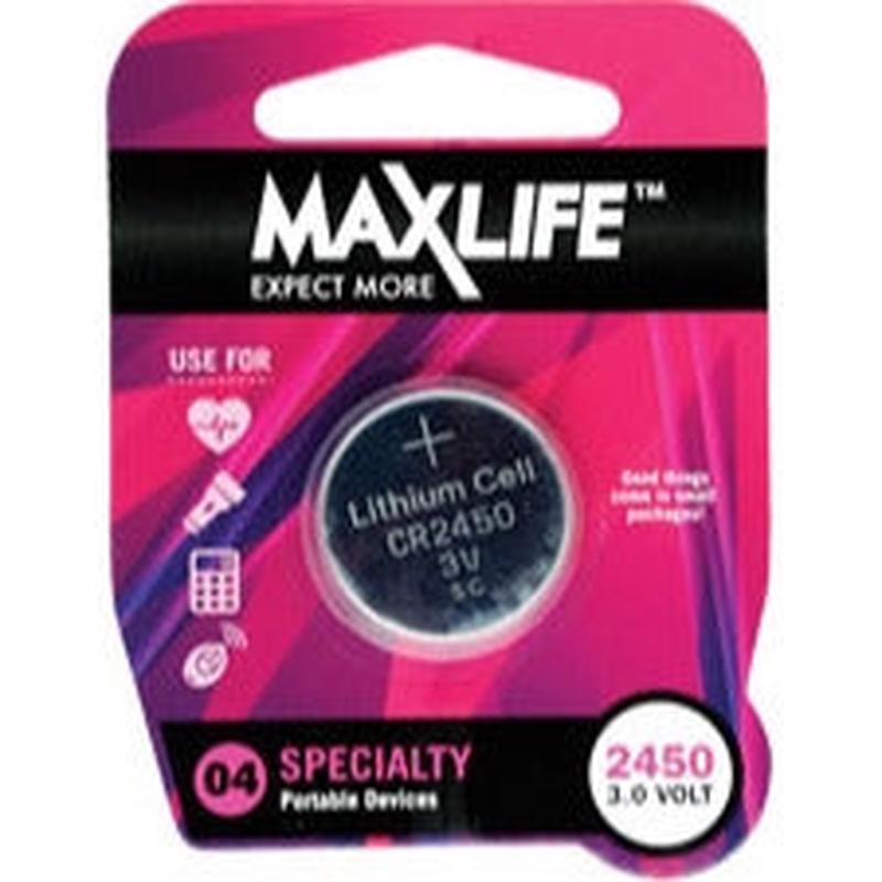 MAXLIFE CR2450 Lithium Button Cell Battery