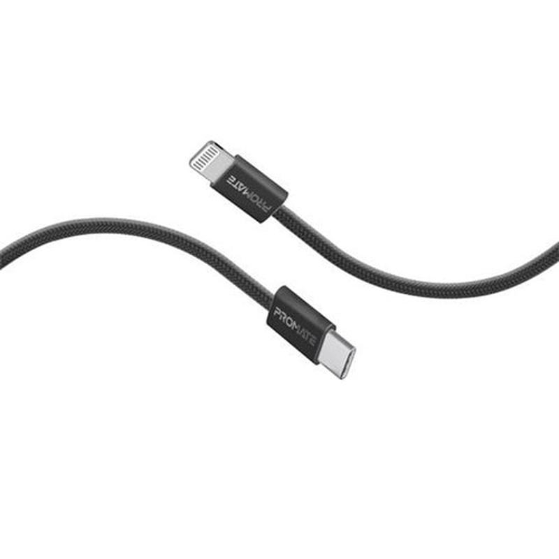 PROMATE 1.2m 27W PD USB-C to Lightning Connector Cable.