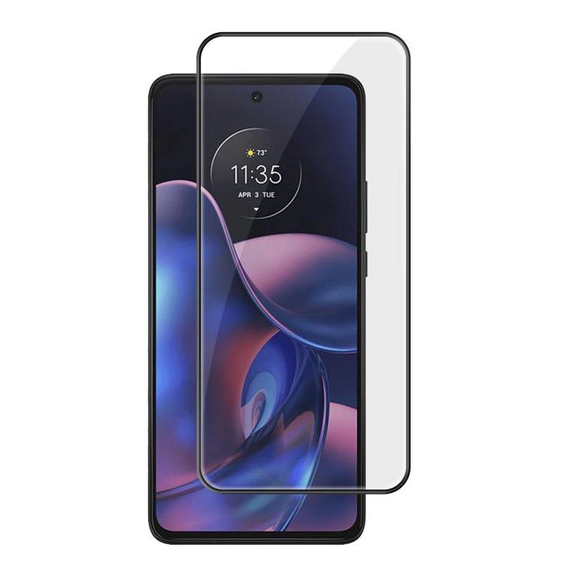 For Motorola Edge 2022 Kalebol High-Aluminum Screen-Printed Full-Coverage Anti-Fingerprint Black-Bordered HD Tempered Glass Film