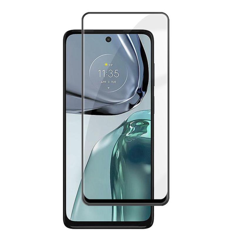 For Motorola Moto G62 5G Kalebol High-Aluminum Screen-Printed Full-Coverage Anti-Fingerprint Black-Bordered HD Tempered Glass Film
