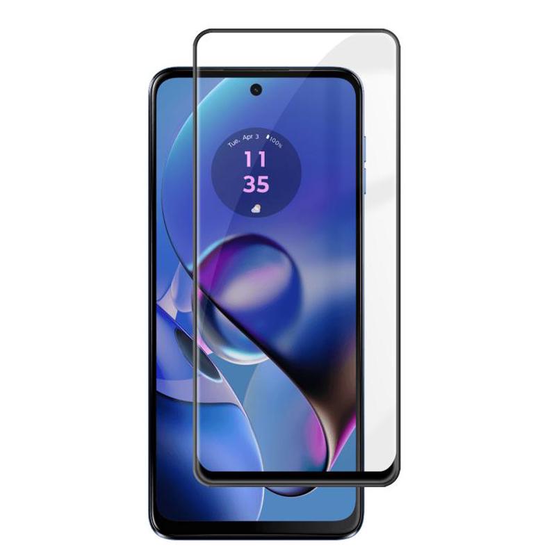 For Motorola Moto G64 5G Kalebol High-Aluminum Screen-Printed Full-Coverage Anti-Fingerprint Black-Bordered HD Tempered Glass Film