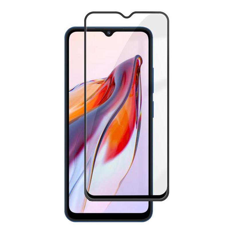 For Redmi 12C Kalebol High-Aluminum Screen-Printed Full-Coverage Anti-Fingerprint Black-Bordered HD Tempered Glass Film