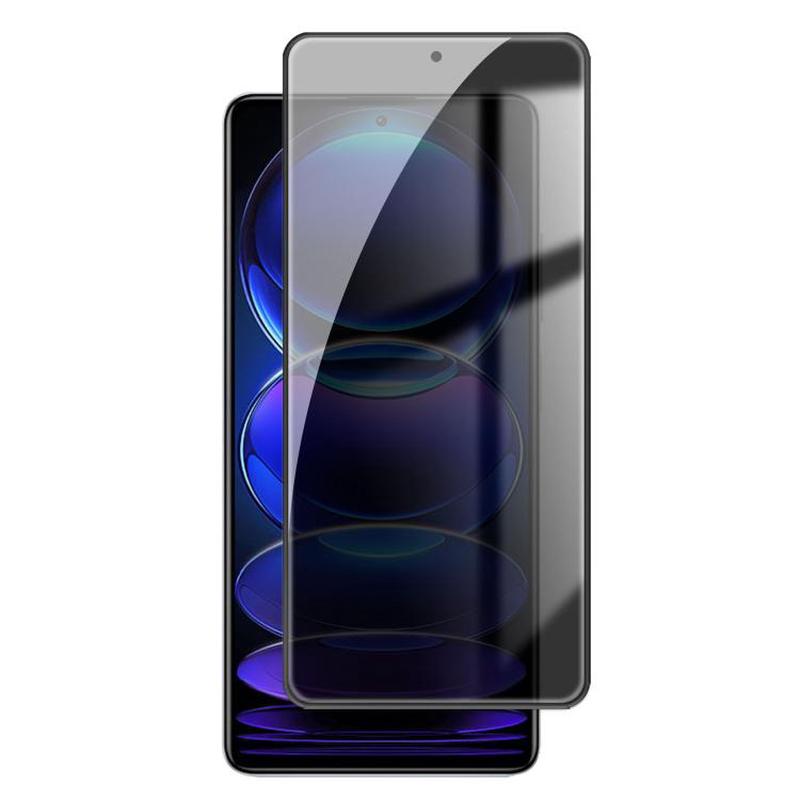 For Redmi Note 12 Pro+ 5G Global Kalebol High-Aluminum Screen-Printed Full-Coverage Black-Border Privacy Tempered Glass Film