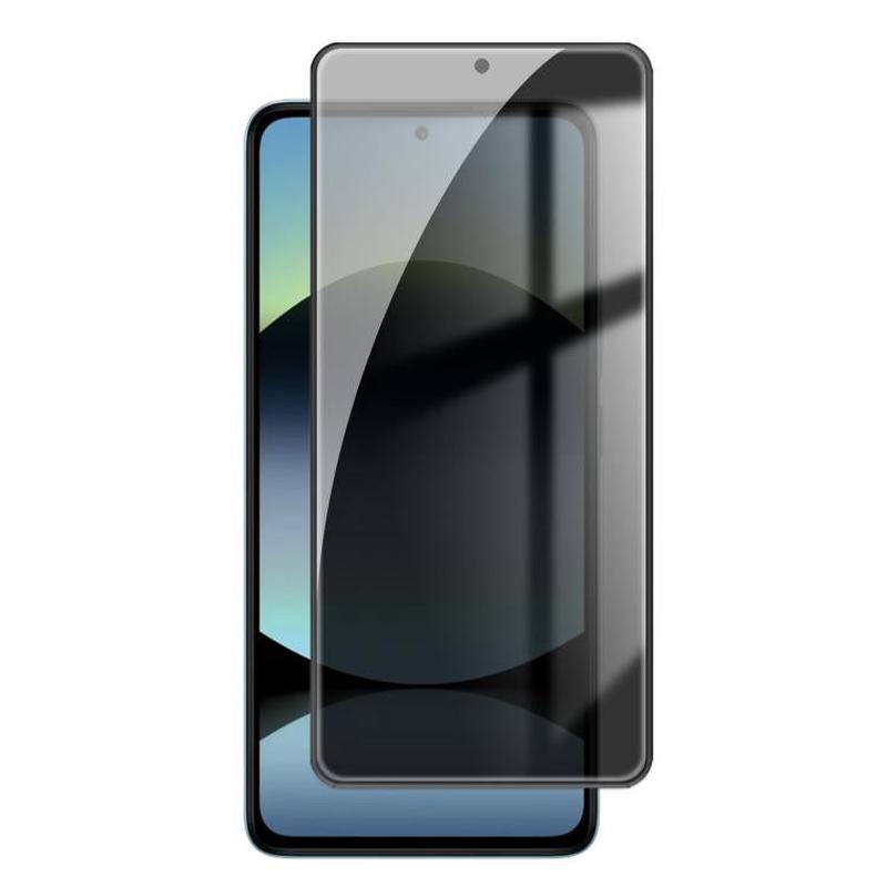 For Redmi Note 14 5G Kalebol High-Aluminum Screen-Printed Full-Coverage Black-Border Privacy Tempered Glass Film