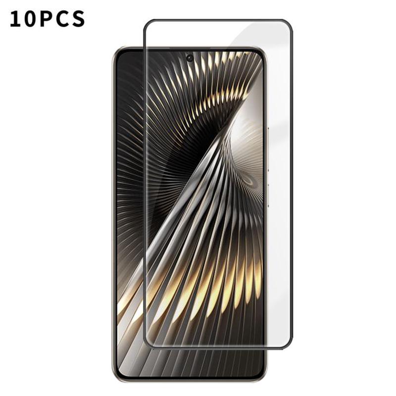 For Redmi Turbo 3 10pcs Kalebol High-Aluminum Screen-Printed Full-Coverage Anti-Fingerprint Black-Bordered HD Tempered Glass Film