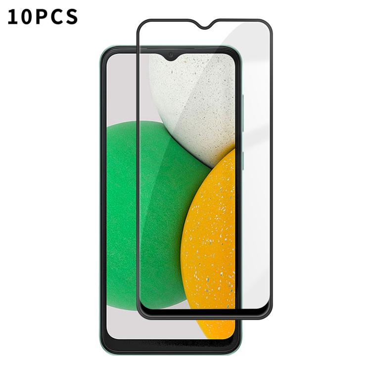 For Samsung Galaxy A04 10pcs Kalebol High-Aluminum Screen-Printed Full-Coverage Anti-Fingerprint Black-Bordered HD Tempered Glass Film