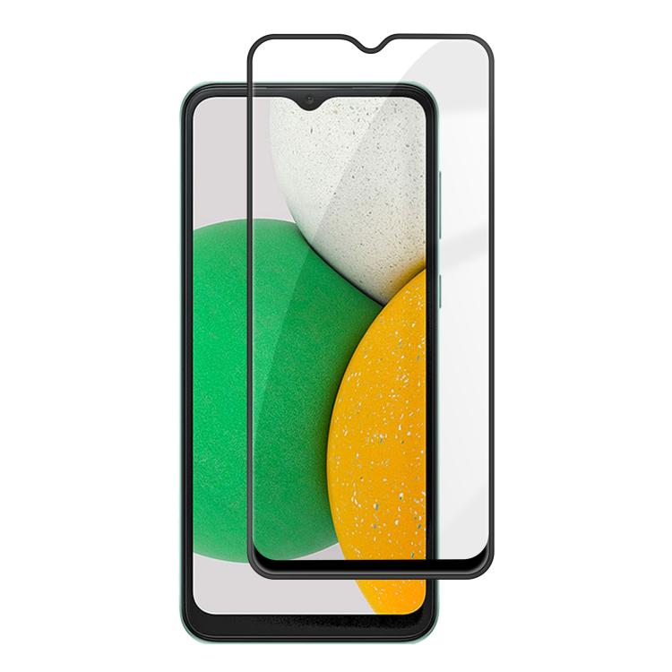 For Samsung Galaxy A04 Core Kalebol High-Aluminum Screen-Printed Full-Coverage Anti-Fingerprint Black-Bordered HD Tempered Glass Film