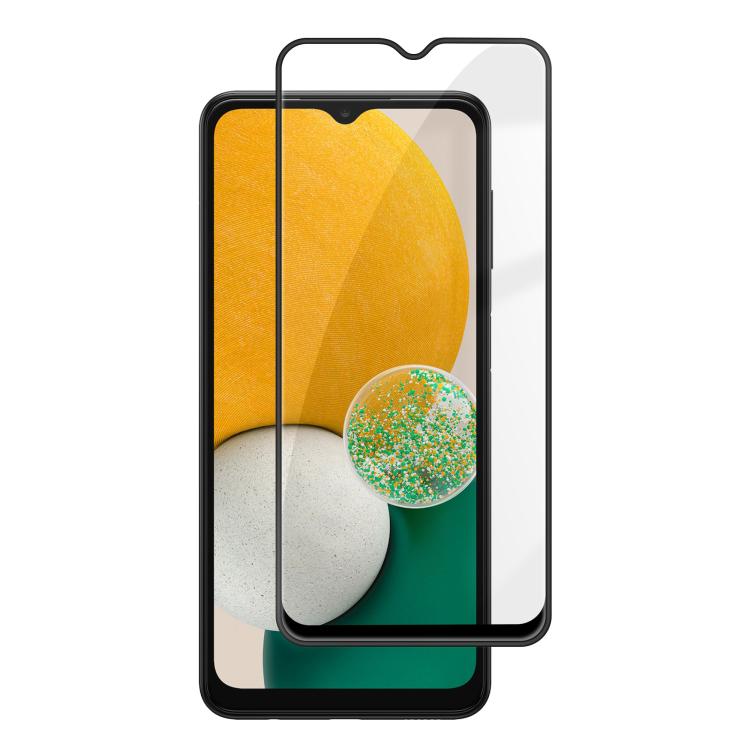 For Samsung Galaxy A13 5G Kalebol High-Aluminum Screen-Printed Full-Coverage Anti-Fingerprint Black-Bordered HD Tempered Glass Film