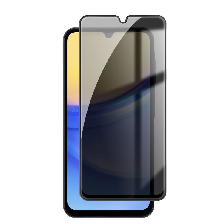 For Samsung Galaxy A15 Kalebol High-Aluminum Screen-Printed Full-Coverage Black-Border Privacy Tempered Glass Film