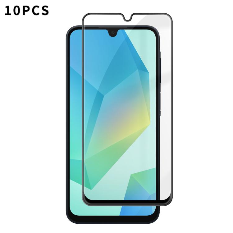 For Samsung Galaxy A16 4G / 5G 10pcs Kalebol High-Aluminum Screen-Printed Full-Coverage Anti-Fingerprint Black-Bordered HD Tempered Glass Film