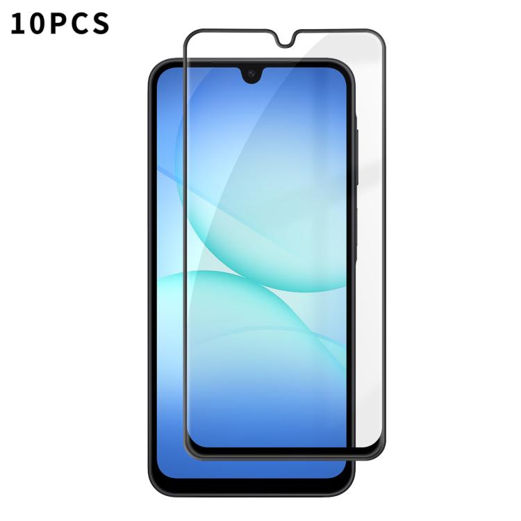 For Samsung Galaxy A17 5G 10pcs Kalebol High-Aluminum Screen-Printed Full-Coverage Anti-Fingerprint Black-Bordered HD Tempered Glass Film
