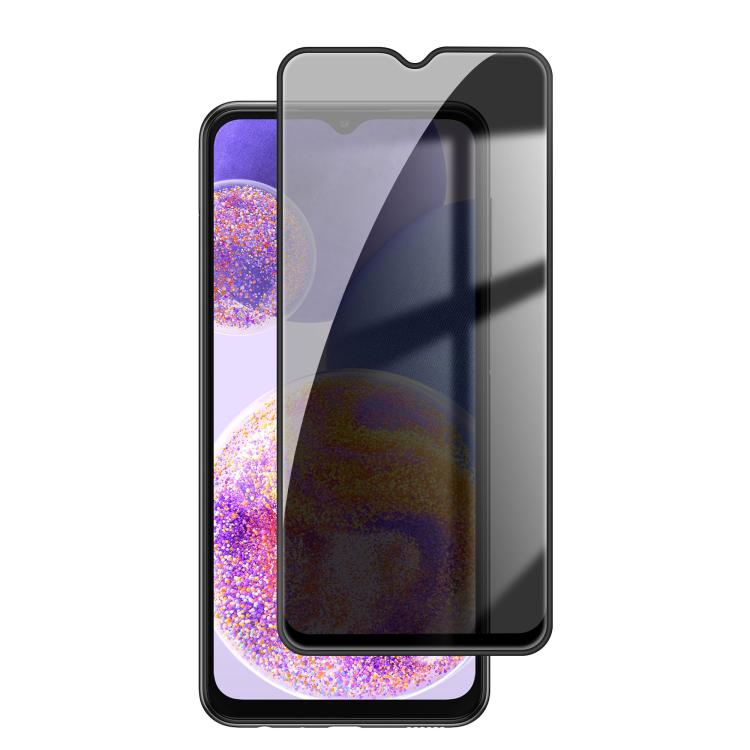 For Samsung Galaxy A23 4G Kalebol High-Aluminum Screen-Printed Full-Coverage Black-Border Privacy Tempered Glass Film