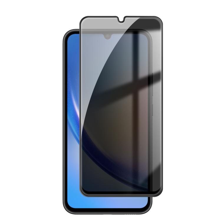 For Samsung Galaxy A34 5G Kalebol High-Aluminum Screen-Printed Full-Coverage Black-Border Privacy Tempered Glass Film