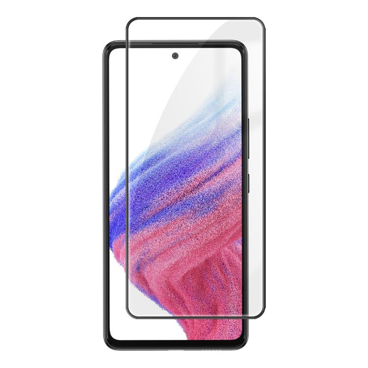 For Samsung Galaxy A53 5G Kalebol High-Aluminum Screen-Printed Full-Coverage Anti-Fingerprint Black-Bordered HD Tempered Glass Film