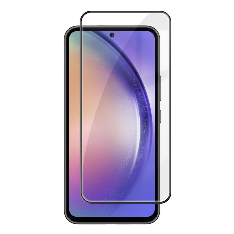 For Samsung Galaxy A54 5G Kalebol High-Aluminum Screen-Printed Full-Coverage Anti-Fingerprint Black-Bordered HD Tempered Glass Film