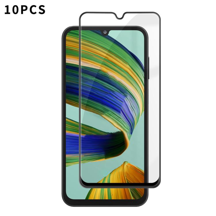 For Samsung Galaxy F15 5G 10pcs Kalebol High-Aluminum Screen-Printed Full-Coverage Anti-Fingerprint Black-Bordered HD Tempered Glass Film