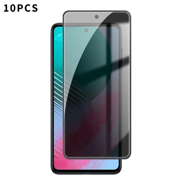 For Samsung Galaxy M54 5G 10pcs Kalebol High-Aluminum Screen-Printed Full-Coverage Black-Border Privacy Tempered Glass Film