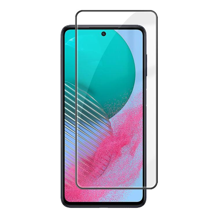 For Samsung Galaxy M54 5G Kalebol High-Aluminum Screen-Printed Full-Coverage Anti-Fingerprint Black-Bordered HD Tempered Glass Film