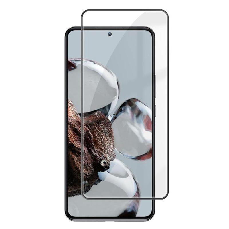 For Xiaomi 12T Kalebol High-Aluminum Screen-Printed Full-Coverage Anti-Fingerprint Black-Bordered HD Tempered Glass Film