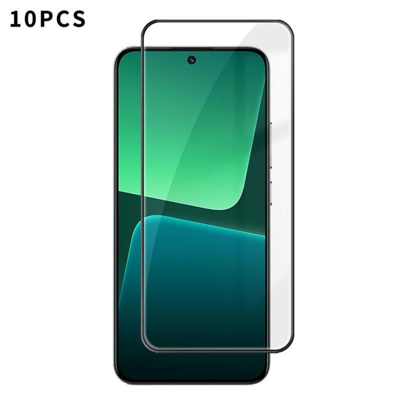 For Xiaomi 13 10pcs Kalebol High-Aluminum Screen-Printed Full-Coverage Anti-Fingerprint Black-Bordered HD Tempered Glass Film