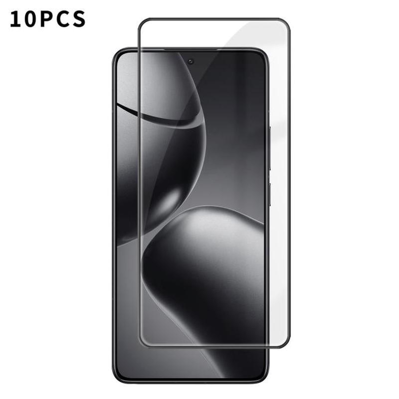 For Xiaomi 14T Pro 10pcs Kalebol High-Aluminum Screen-Printed Full-Coverage Anti-Fingerprint Black-Bordered HD Tempered Glass Film