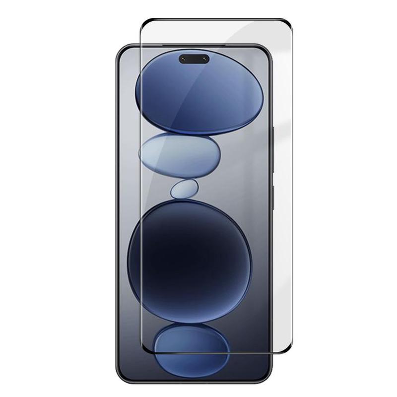 For Xiaomi Civi 5 Pro Kalebol Curved High-Aluminum Screen-Printed Full-Coverage Anti-Fingerprint Black-Bordered HD Tempered Glass Film