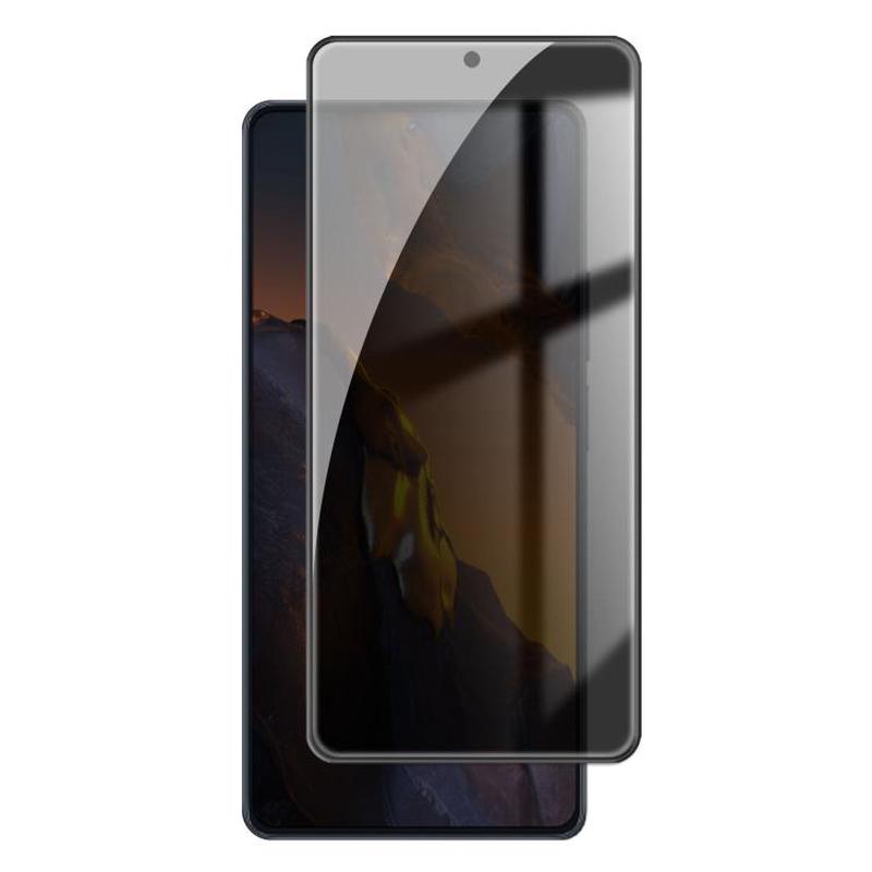 For Xiaomi Poco F5 Kalebol High-Aluminum Screen-Printed Full-Coverage Black-Border Privacy Tempered Glass Film
