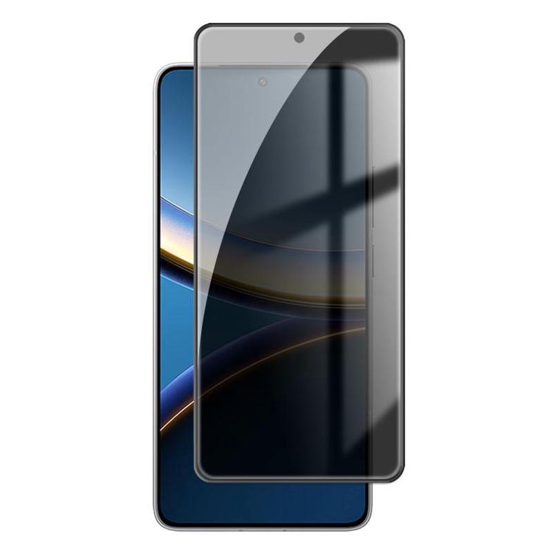 For Xiaomi Poco F7 Pro Kalebol High-Aluminum Screen-Printed Full-Coverage Black-Border Privacy Tempered Glass Film