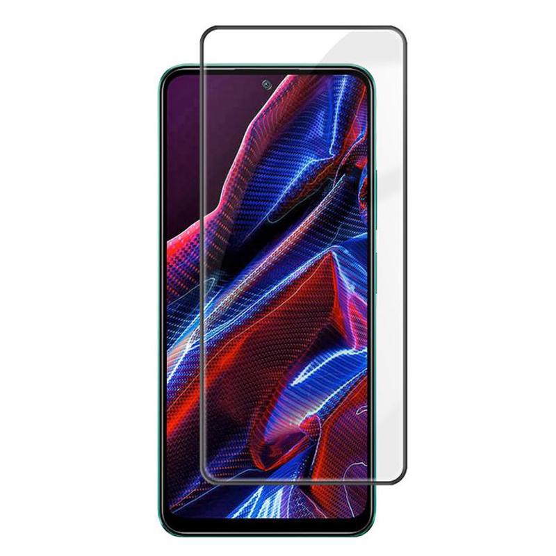 For Xiaomi Poco X5 Kalebol High-Aluminum Screen-Printed Full-Coverage Anti-Fingerprint Black-Bordered HD Tempered Glass Film