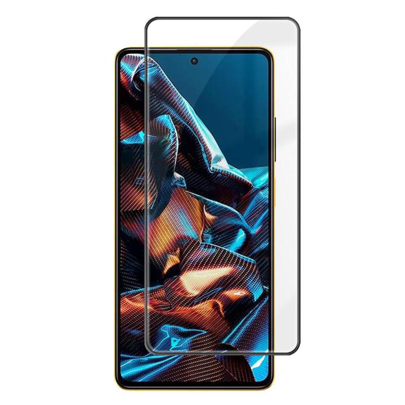 For Xiaomi Poco X5 Pro Kalebol High-Aluminum Screen-Printed Full-Coverage Anti-Fingerprint Black-Bordered HD Tempered Glass Film